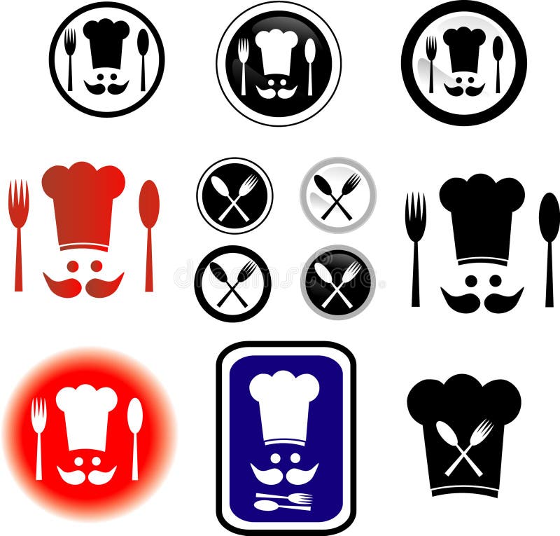 Chef profession with kitchen stuff icons Vector Image
