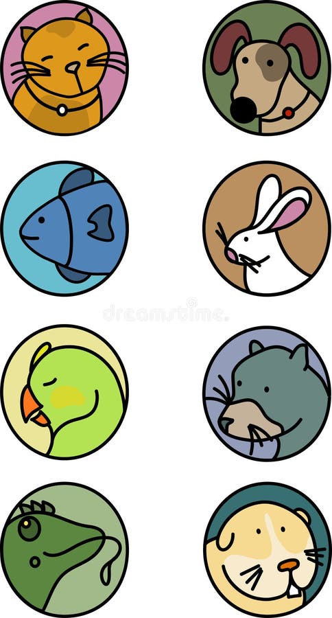symbolshusdjur royaltyfri illustrationer symbolshusdjur royaltyfri illustrationer