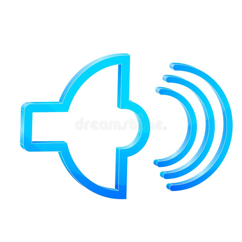 Illustration of sound icon on isolated background. Illustration of sound icon on isolated background