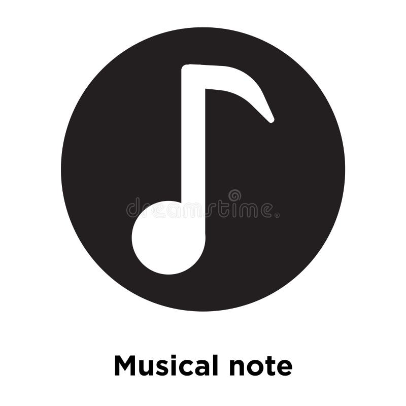 Symbolsvektor för musikalisk anmärkning som isoleras på vit bakgrund, conc logo stock illustrationer Symbolsvektor för musikalisk anmärkning som isoleras på vit bakgrund, conc logo stock illustrationer