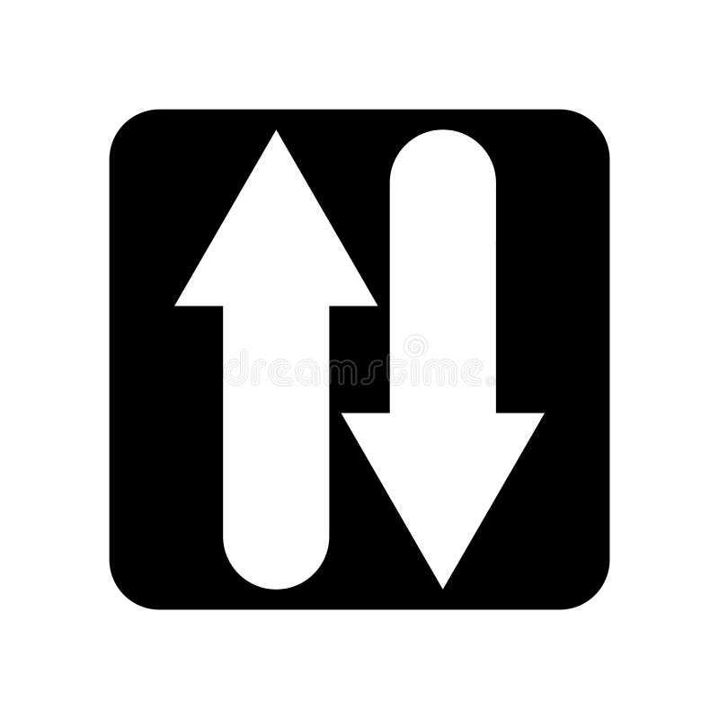 Symbolsvektorn för två vägar som isoleras på vit bakgrund, två vägar, undertecknar stock illustrationer Symbolsvektorn för två vägar som isoleras på vit bakgrund, två vägar, undertecknar stock illustrationer