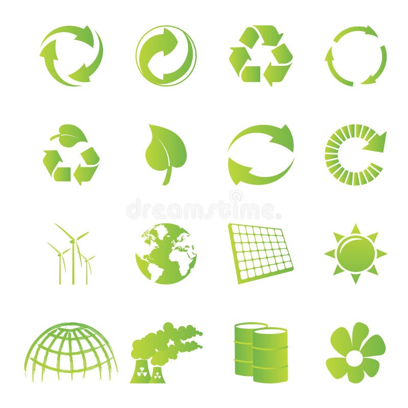 Vector set of environmental / recycling icons. Vector set of environmental / recycling icons