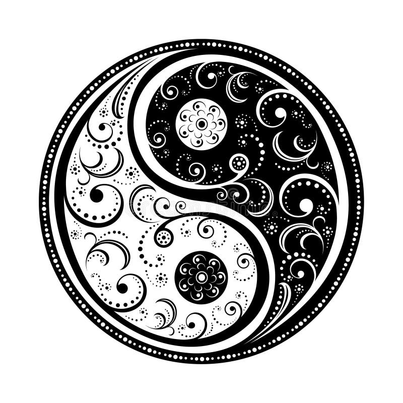 symbolu Yang yin royalty ilustracja symbolu Yang yin royalty ilustracja
