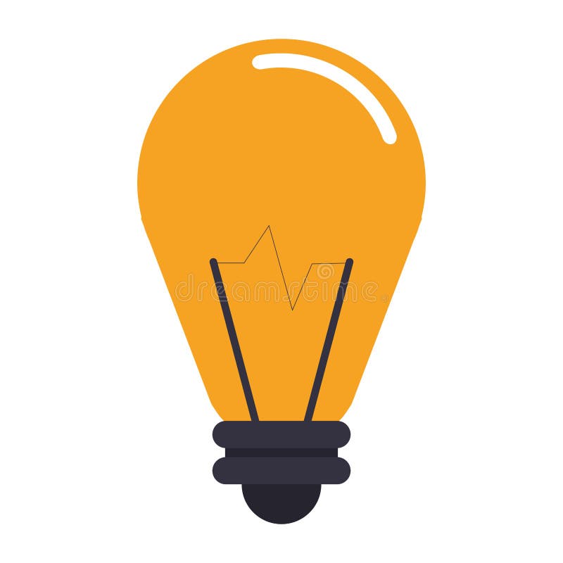 Symbool van het bol het lichte grote idee stock illustratie