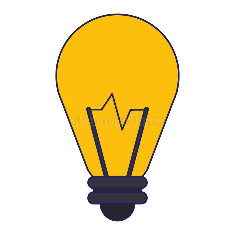 Symbool van het bol het lichte grote idee vector illustratie