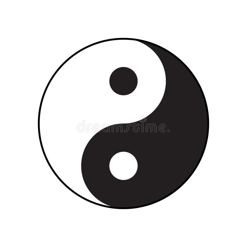 Symbool ying-Yang van harmonie en saldo