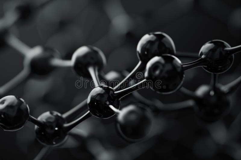 Symfonia chemiczna : czarująca wizualizacja 3d biomolekuł harmonizujących elementy biologii molekularnej royalty ilustracja