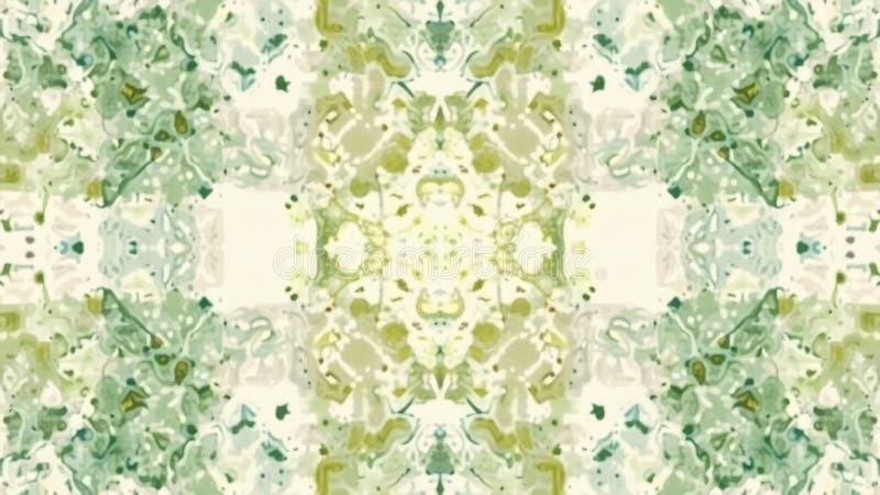 Symmetrical abstract design with green and white patterns royalty free illustration