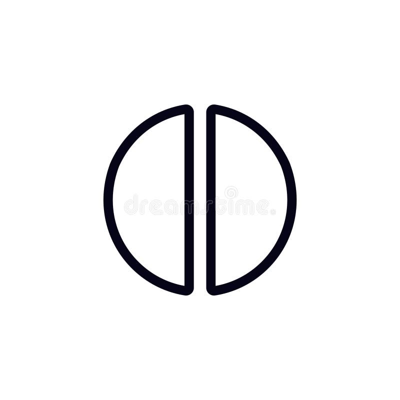 Symmetrical black and white half circle design royalty free illustration