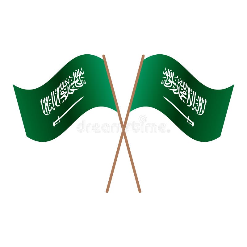 Saudi Arabia Logistics Concept Illustration. National Flag of Saudi ...