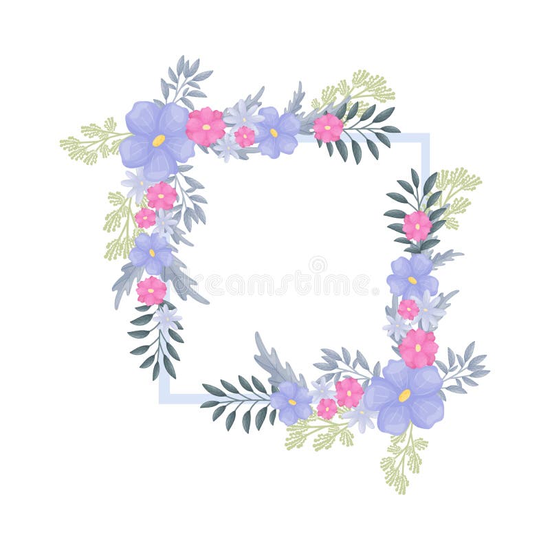 Frame Corners with Green Leaves or Foliage Vector Illustration Stock Vector  - Illustration of foliage, arrangement: 198342390