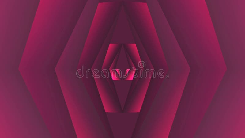 Symmetrical geometric background, with trendy gradient. 3d render loop animation royalty free illustration