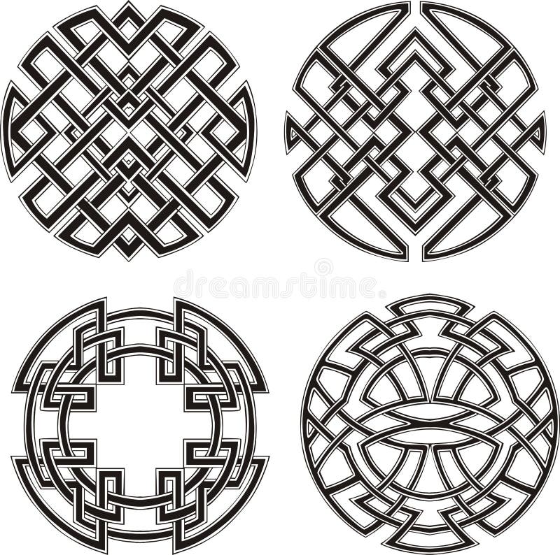 Round Celtic Knots stock vector. Illustration of ornament - 24711230
