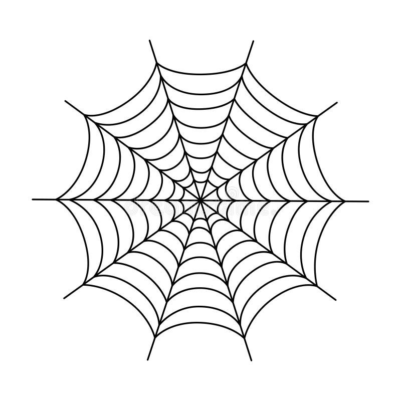 Symmetrical spider web icon, outline style Stock Vector Image & Art - Alamy
