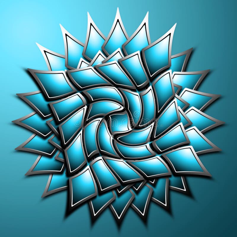 Symmetrische Formen Im Blau Stock Abbildung Illustration von kreativ