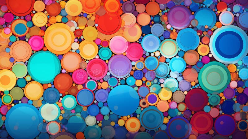 Symphonie colorée : conception d'arrière-plan d'un cercle dynamique illustration stock