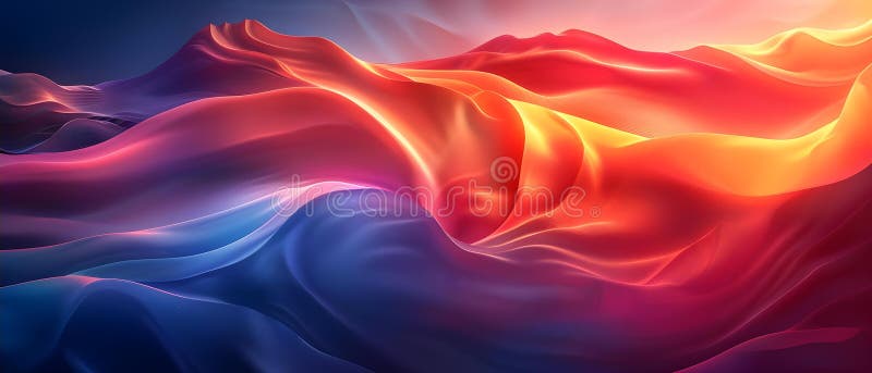 Symphonie colorée de vagues en harmonie minimaliste. concept vue océan style minimaliste serein illustration de vecteur