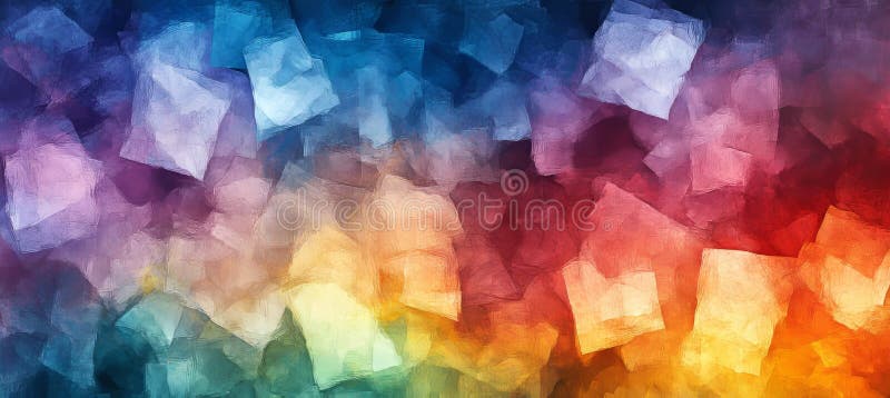 Symphonie colorée une fusion harmonieuse de teintes saturées dans des brushstrokies texturés abstraits illustration stock