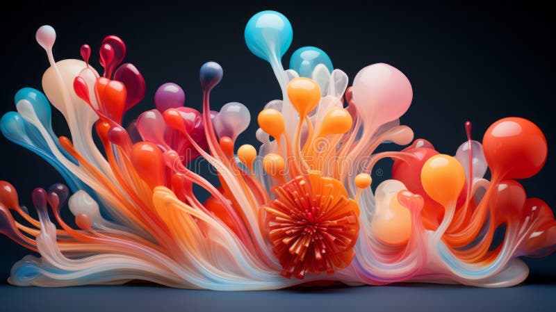 Symphonie visuelle 3d conçue avec art et colorée illustration libre de droits