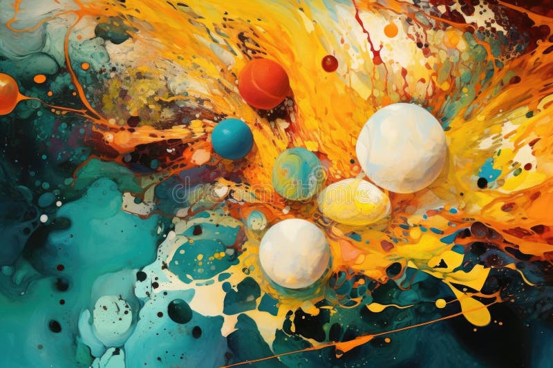 Symphony of abstract textures and vivid colors, creating a multisensory experience of visual delight royalty free illustration