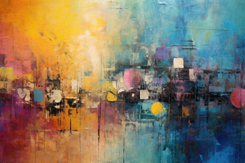 Symphony of abstract textures and vivid colors, creating a multisensory experience of visual delight vector illustration
