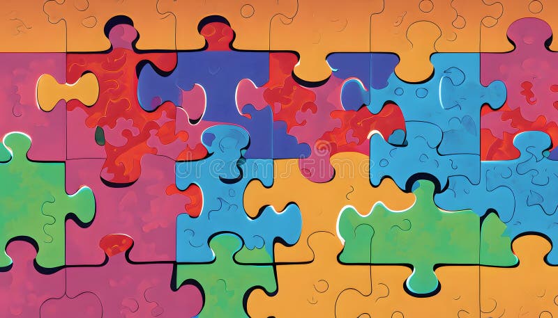 A Symphony of Diversity: Uniting Unique Puzzle Pieces in the Tapestry of Inclusivity vector illustration
