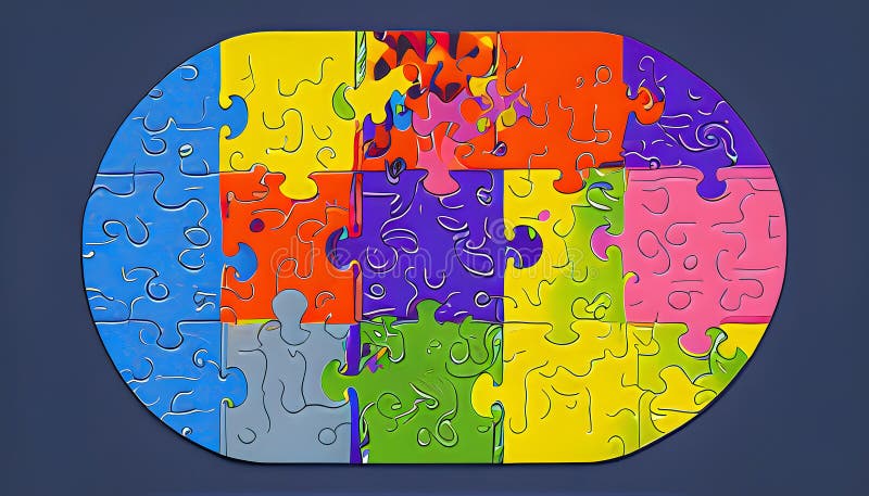 A Symphony of Diversity: Uniting Unique Puzzle Pieces in the Tapestry of Inclusivity vector illustration
