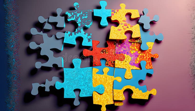 A Symphony of Diversity: Uniting Unique Puzzle Pieces in the Tapestry of Inclusivity vector illustration