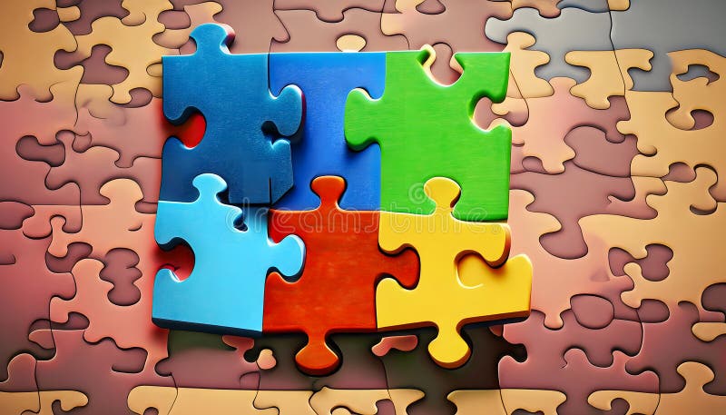 A Symphony of Diversity: Uniting Unique Puzzle Pieces in the Tapestry of Inclusivity vector illustration