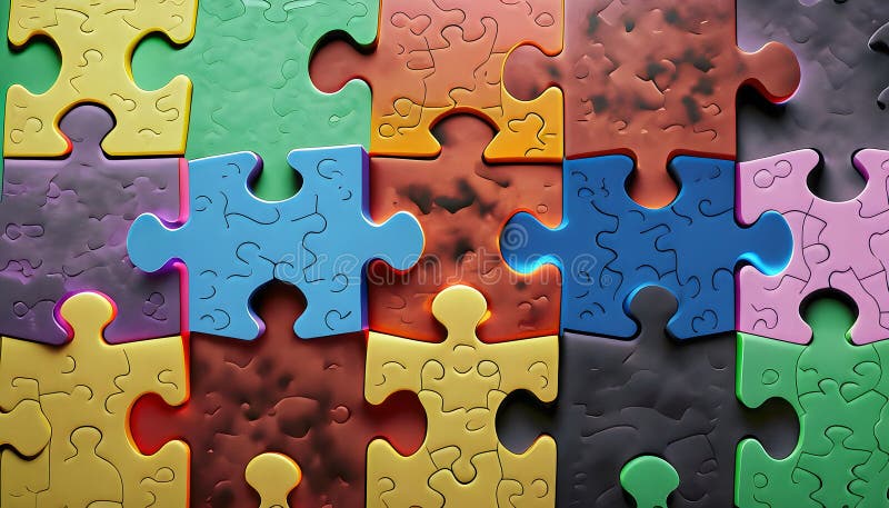 A Symphony of Diversity: Uniting Unique Puzzle Pieces in the Tapestry of Inclusivity vector illustration