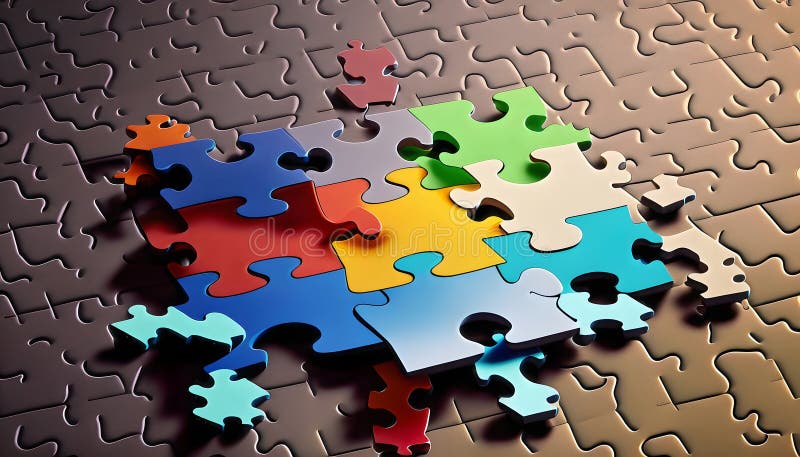 A Symphony of Diversity: Uniting Unique Puzzle Pieces in the Tapestry of Inclusivity vector illustration