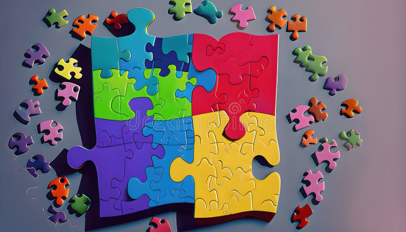 A Symphony of Diversity: Uniting Unique Puzzle Pieces in the Tapestry of Inclusivity vector illustration