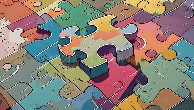 A Symphony of Diversity: Uniting Unique Puzzle Pieces in the Tapestry of Inclusivity vector illustration