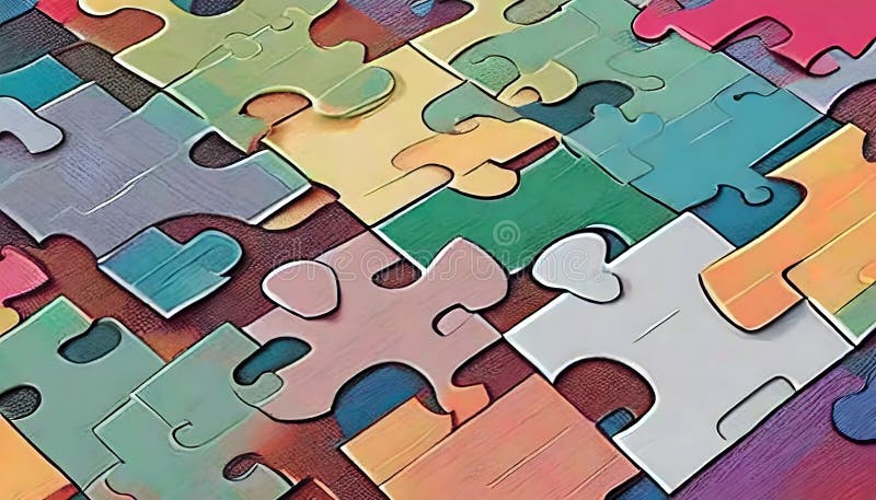 A Symphony of Diversity: Uniting Unique Puzzle Pieces in the Tapestry of Inclusivity vector illustration