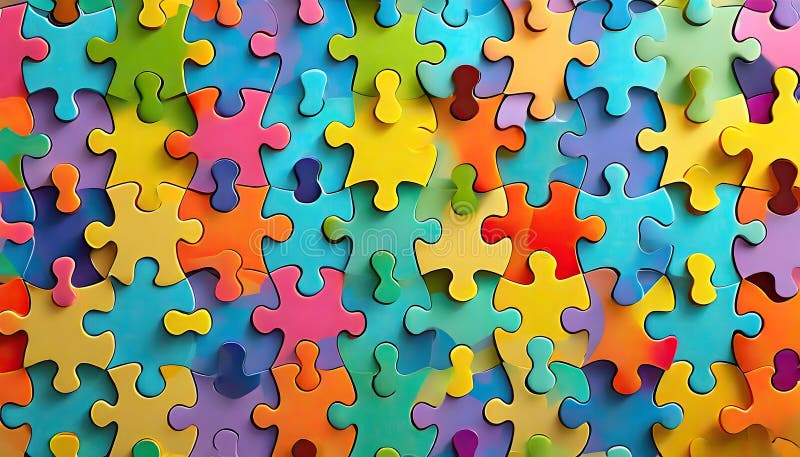 A Symphony of Diversity: Uniting Unique Puzzle Pieces in the Tapestry of Inclusivity vector illustration