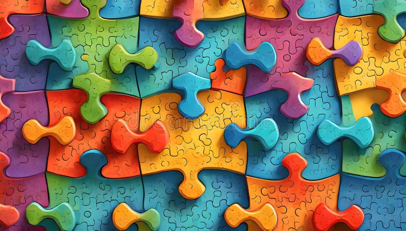 A Symphony of Diversity: Uniting Unique Puzzle Pieces in the Tapestry of Inclusivity vector illustration