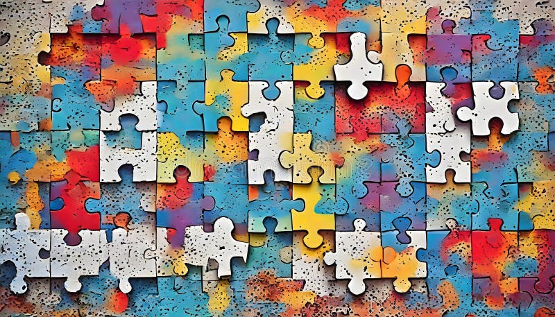 A Symphony of Diversity: Uniting Unique Puzzle Pieces in the Tapestry of Inclusivity royalty free illustration