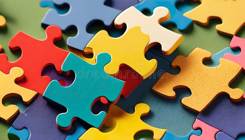 A Symphony of Diversity: Uniting Unique Puzzle Pieces in the Tapestry of Inclusivity royalty free illustration