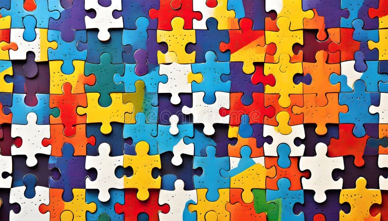 A Symphony of Diversity: Uniting Unique Puzzle Pieces in the Tapestry of Inclusivity royalty free illustration
