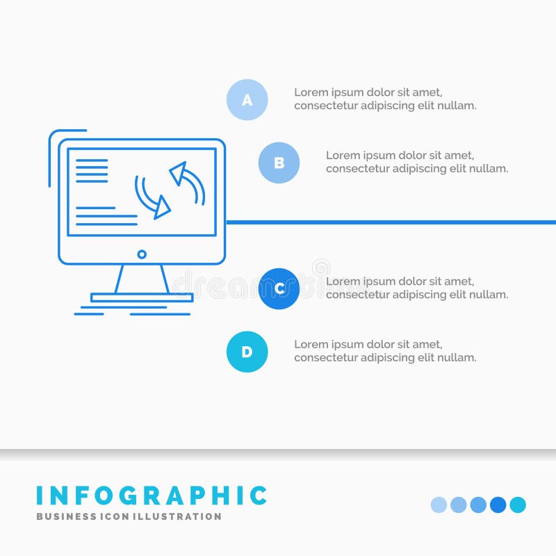 synchronization, sync, information, data, computer Infographics Template for Website and Presentation. Line Blue icon infographic stock illustration synchronization, sync, information, data, computer Infographics Template for Website and Presentation. Line Blue icon infographic stock illustration