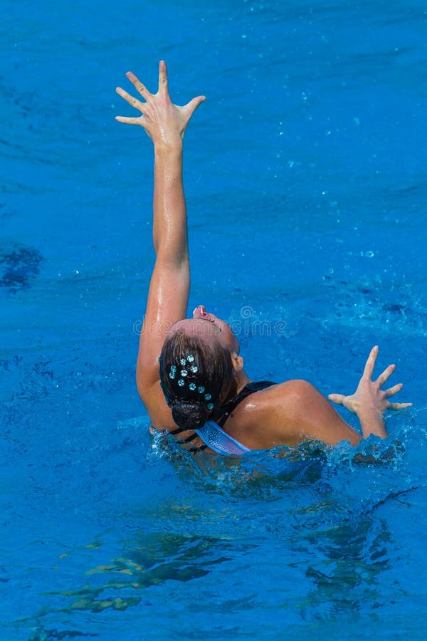 Synchronized Swimming Girl Hands royalty free stock image