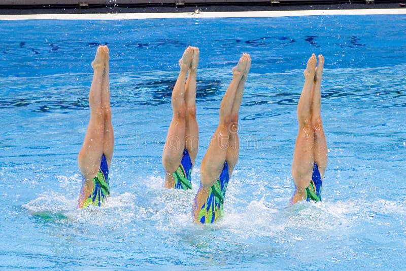 Synchronschwimmen Spanien Redaktionelles Foto Bild Von Team Wasser 32556406