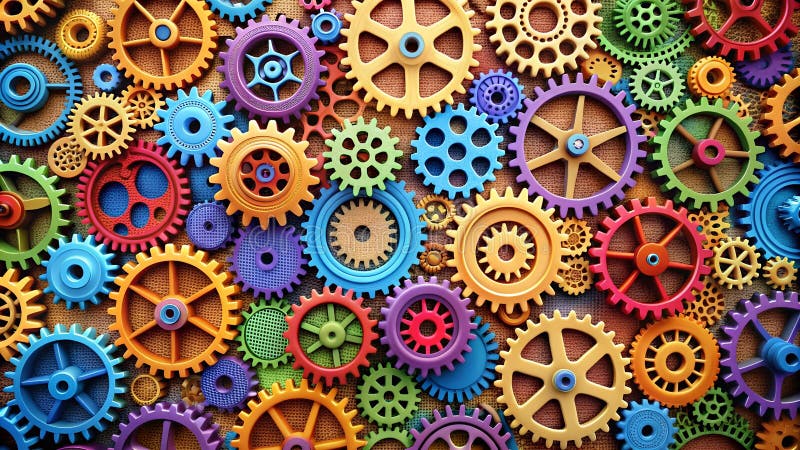 The Synergy of Machine Learning A Symbolic Representation of Teamwork in Artificial Intelligence vector illustration.