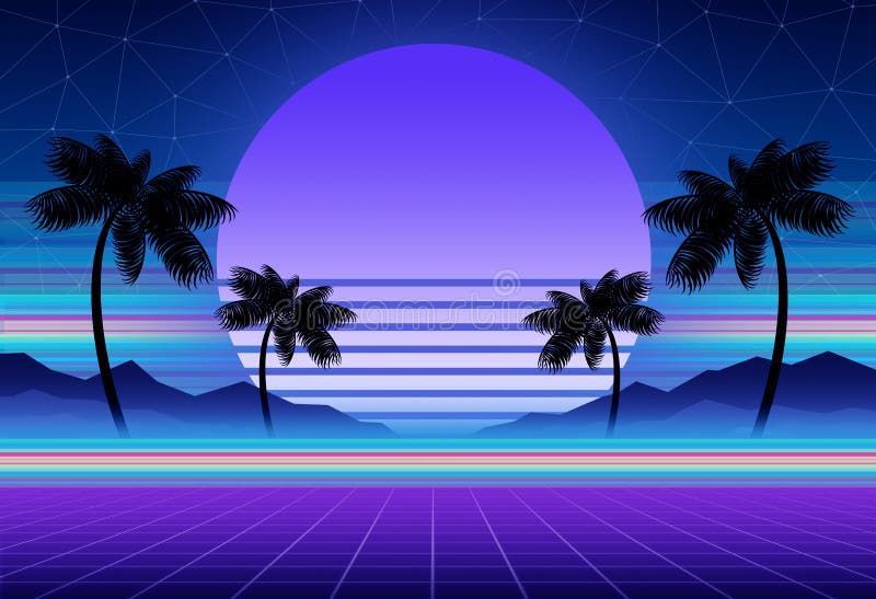 Trở về thời kỳ hoàng kim của âm nhạc Synthwave và Retrowave, và tìm thấy cảm hứng từ mẫu hình nền độc đáo để tạo ra những tác phẩm nghệ thuật đầy nghệ thuật.