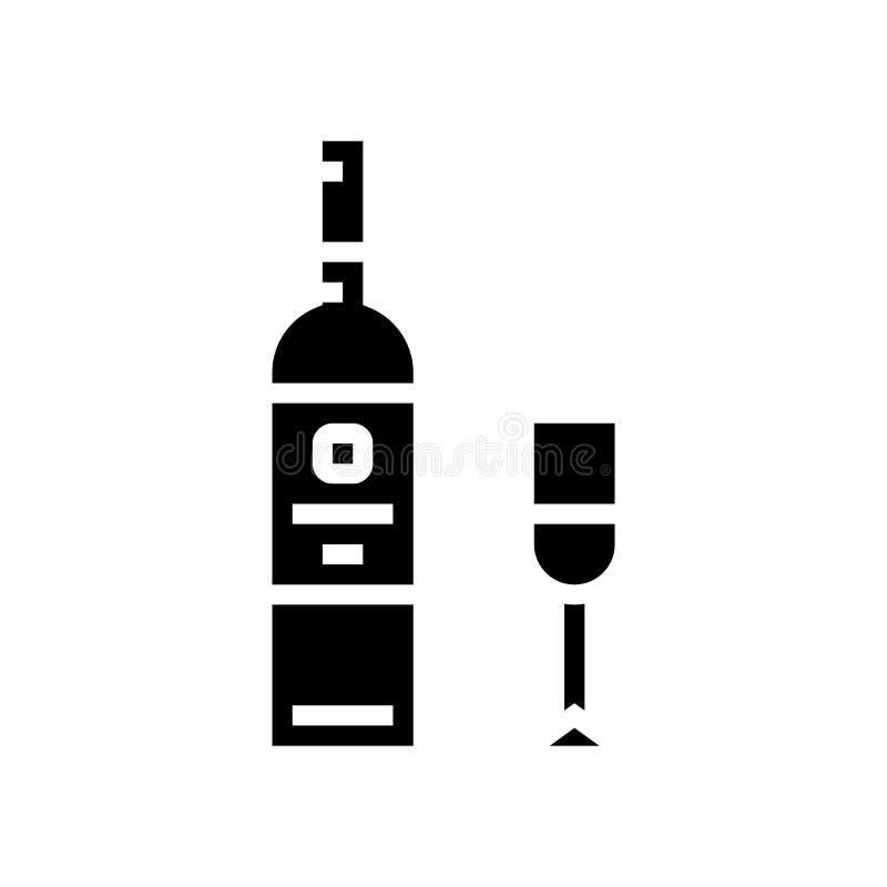 Syrah red wine glyph icon vector illustration royalty free illustration