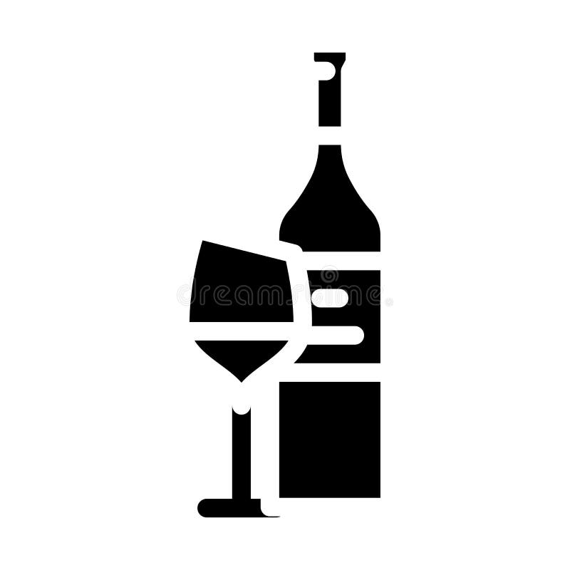 Syrah red wine glyph icon vector illustration stock illustration