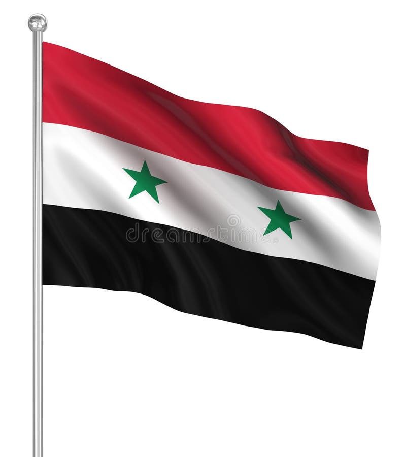 Country flag Syria stock illustration. Illustration of rendering