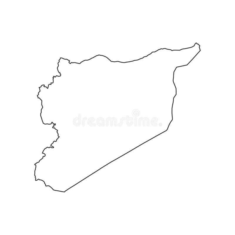 Syria map silhouette