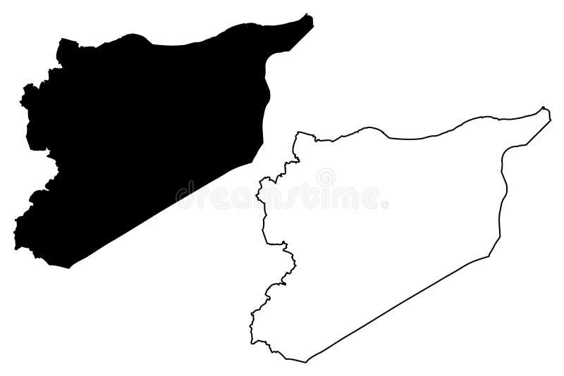 Syria map vector