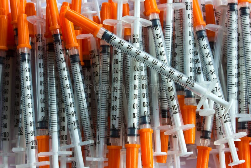 Medical Waste Used Disposable Syringes Stock Image Image of cure
